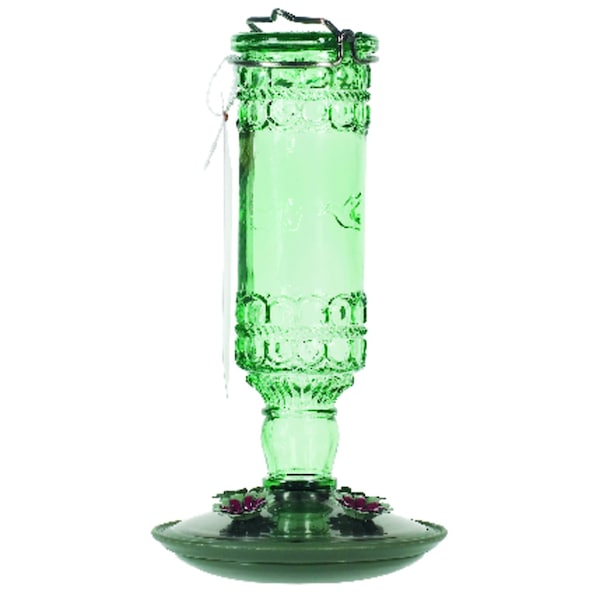 Opus Perky-Pet Hummingbird 10 oz Glass/Metal Nectar Feeder 4 ports 8108-2 - main